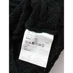 COMME des GARCONS コムデギャルソン メッシュ ニット 長袖 トップス S 黒 ブラック【中古】