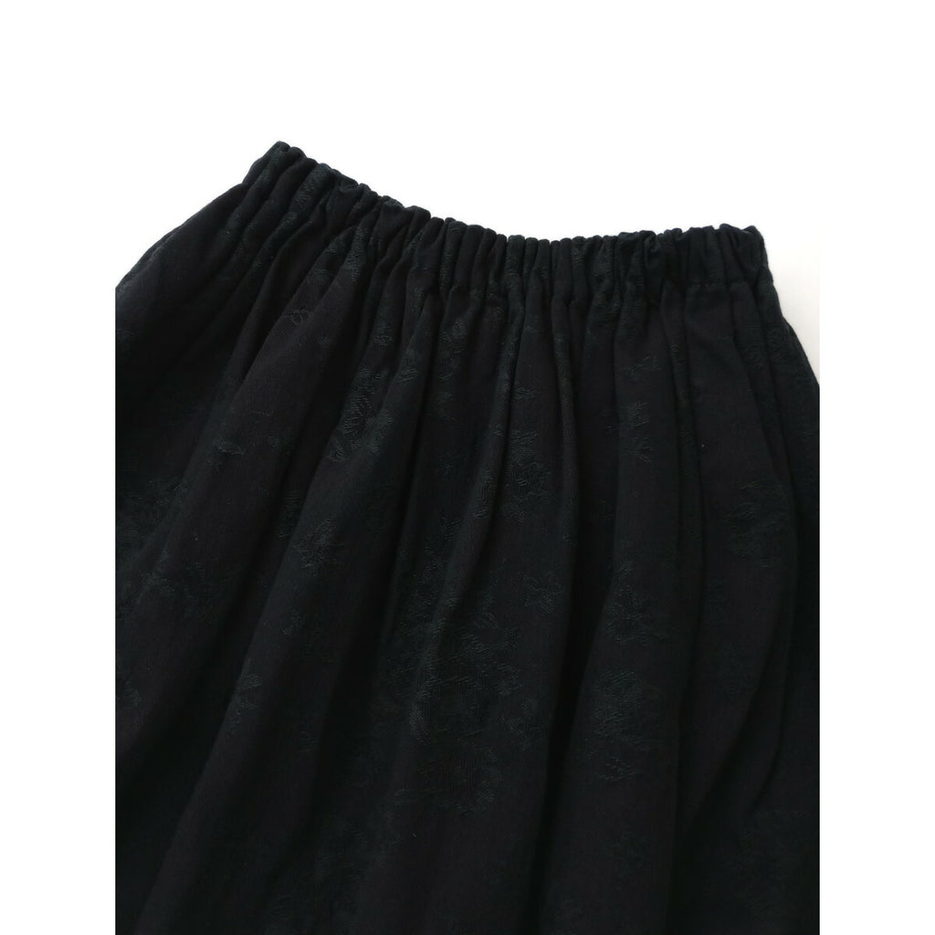 tricot COMME des GARCONS トリコ コムデ ギャルソン 花柄 ロングスカート 黒 ブラック【中古】
