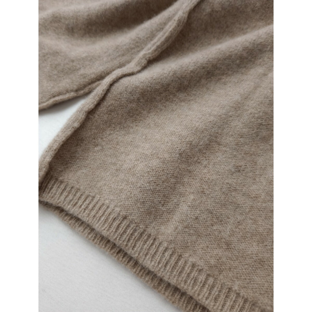 COMME des GARCONS COMME des GARCONS コムデギャルソン コムコム ウール 毛 100％ ニットトップス 長袖 セーター ベージュ XS (11M＋0527)【中古】