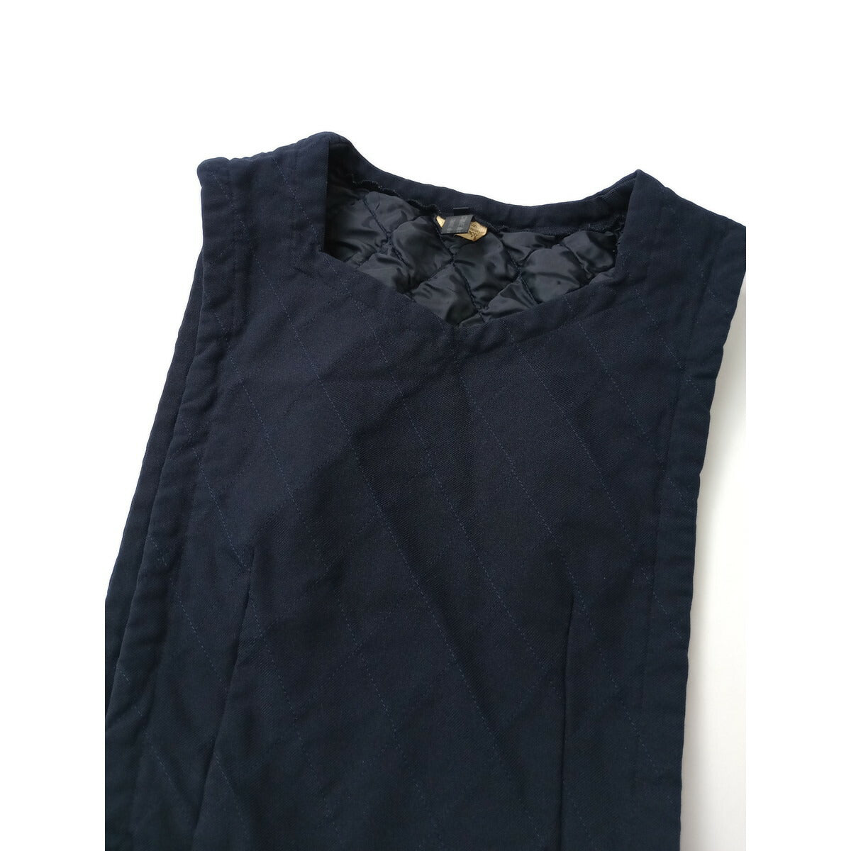 COMME des GARCONS コムデギャルソン キルティング ワンピース ジャンパースカート ネイビー XS【中古】