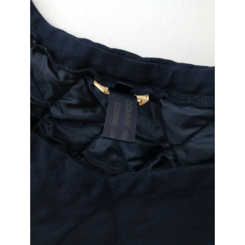 COMME des GARCONS コムデギャルソン キルティング ワンピース ジャンパースカート ネイビー XS【中古】