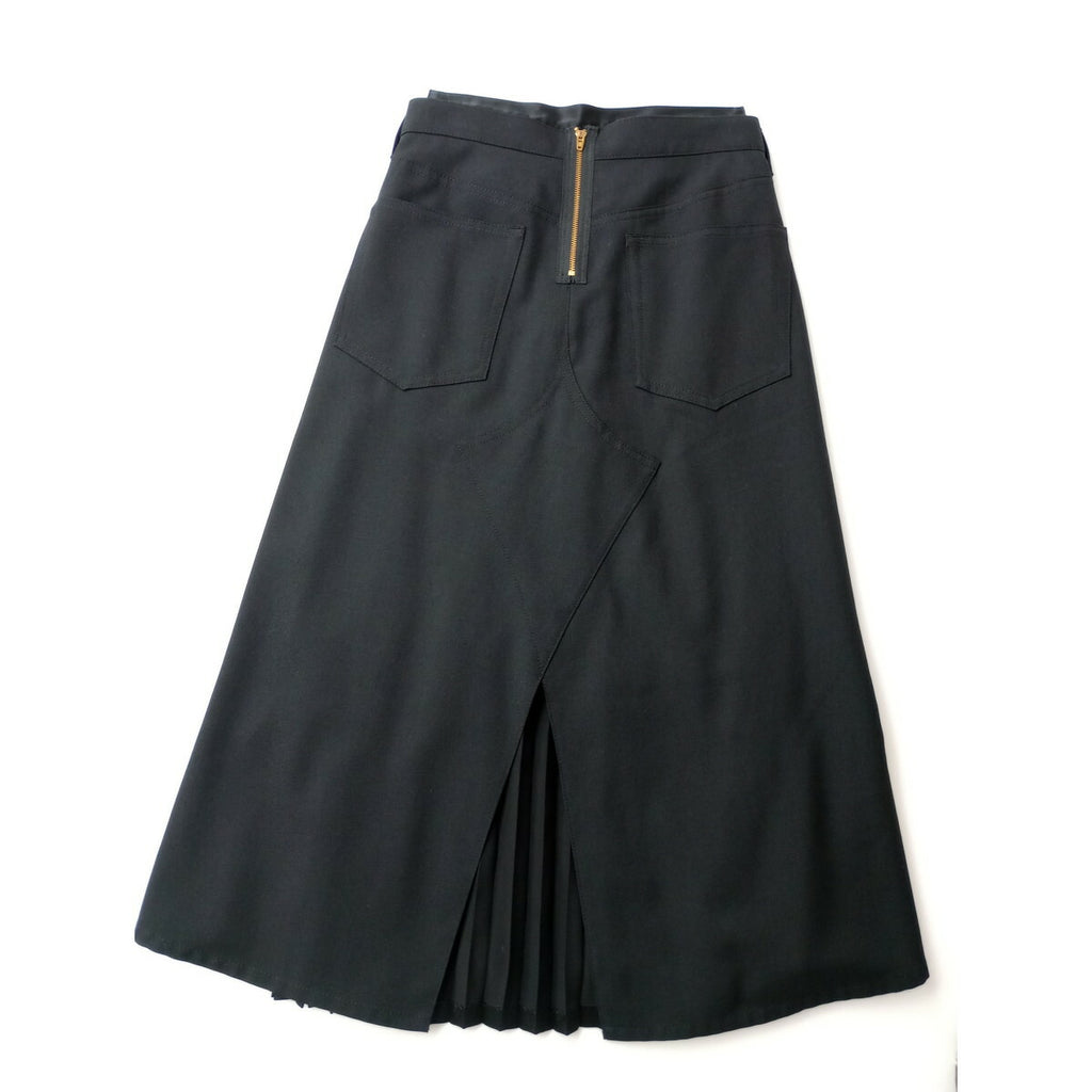 JUNYA WATANABE ジュンヤワタナベ コムデギャルソン プリーツ ロングスカート 黒 ブラック XS【中古】