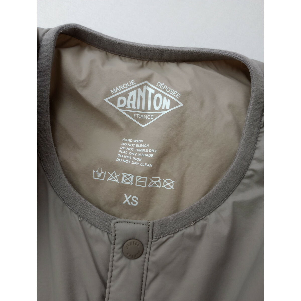 DANTON ダントン インサレーションジャケット インナーダウン ノーカラー グレー XS【中古】