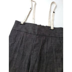 jonnlynx ジョリンクス コットン リネン サスペンダー デニムパンツ 墨 黒 ブラック M【中古】