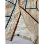 jonnlynx ジョリンクス shiny jacquard jacket シャイニー ジャガード ジャケット ノーカラー クリームイエロー F【中古】