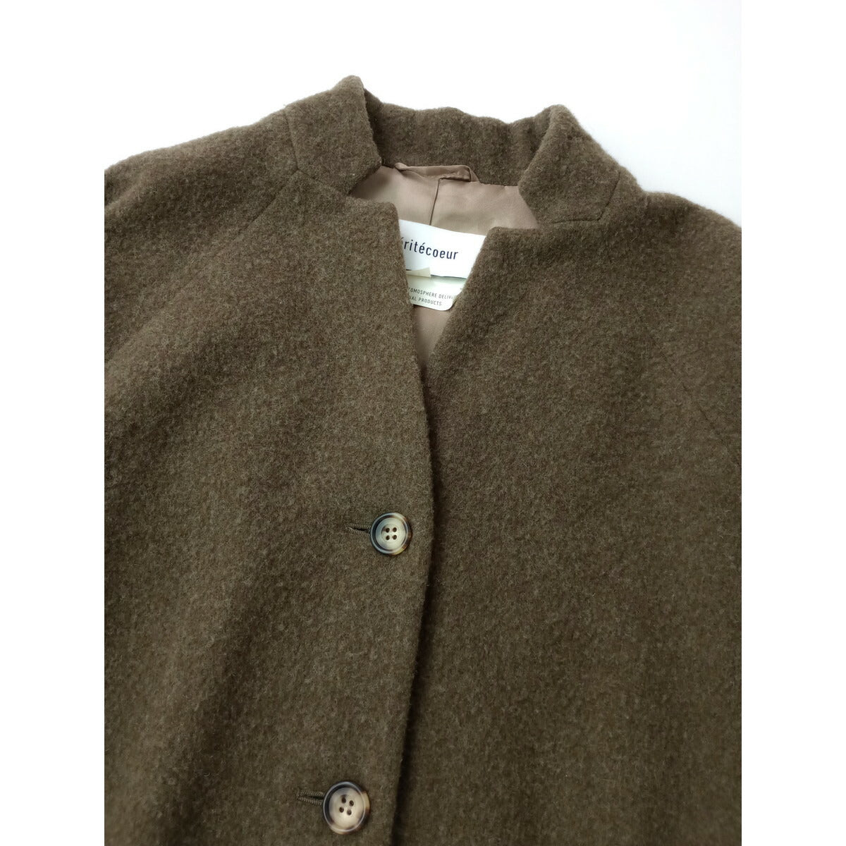 Veritecoeur ヴェリテクール ヴィンテージ ブランケット ロング コート ブラウン(21M＋2605)【中古】