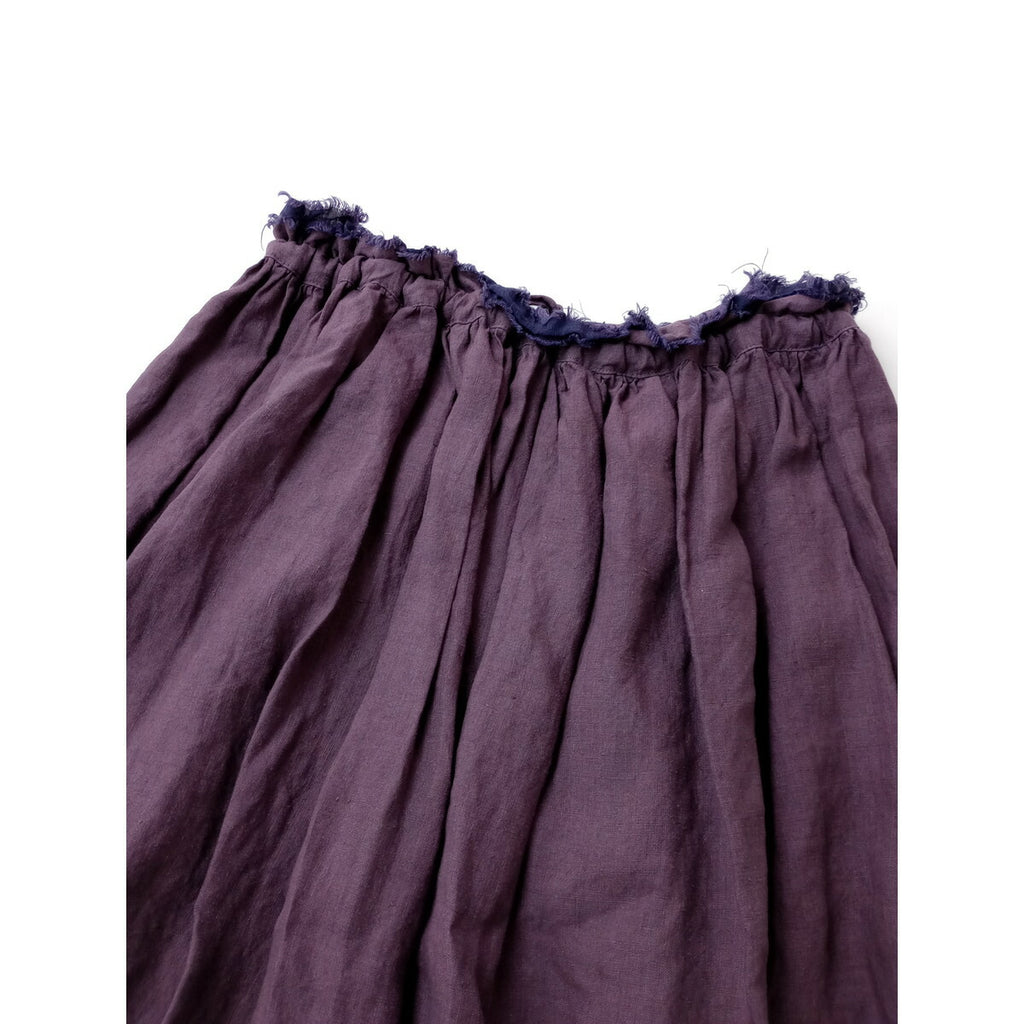 Vlas Blomme ヴラスブラム コルトレイク リネン 麻 100％ ロング スカート パープル F【中古】