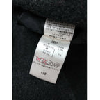 mizuiro ind ミズイロインド ウール 毛 混 ノーカラー ロング コート ダークグレー (21M＋2624)【中古】