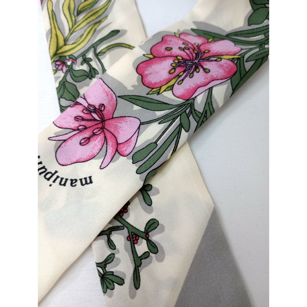 Manipuri マニプリ シルク ボウタイ スカーフ【中古】