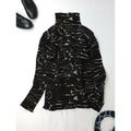 ISSEY MIYAKE イッセイミヤケ プリーツ プルオーバー ハイネック トップス カットソー 長袖 総柄 ダークブラウン M【中古】