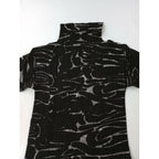 ISSEY MIYAKE イッセイミヤケ プリーツ プルオーバー ハイネック トップス カットソー 長袖 総柄 ダークブラウン M【中古】