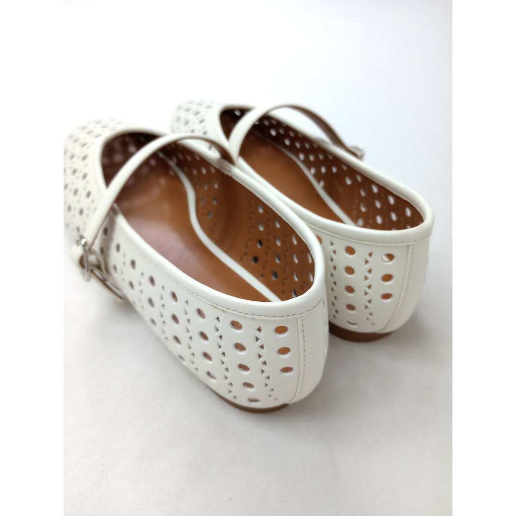 新品 25SS SHIPS シップス パンチング メリージェーン フラット シューズ 靴 白 38