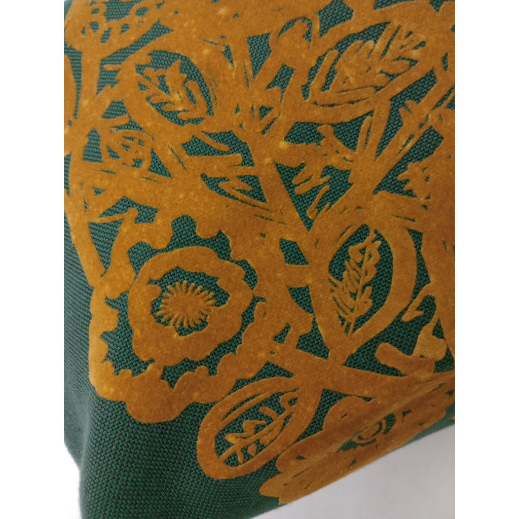 ミナペルホネン mina perhonen flower nest パニーニバッグ カーキ グリーン【中古】