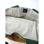 ミナペルホネン mina perhonen flower nest パニーニバッグ カーキ グリーン【中古】