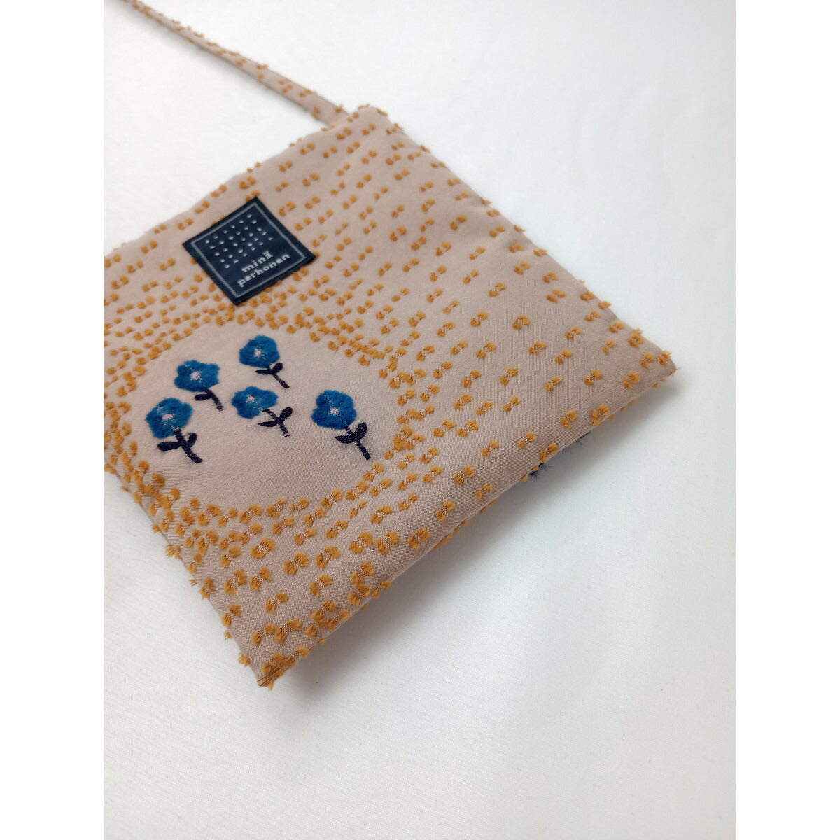 美品 ミナペルホネン mina perhonen ballade pocket bag ポケットバッグ ショルダー くすみピンク