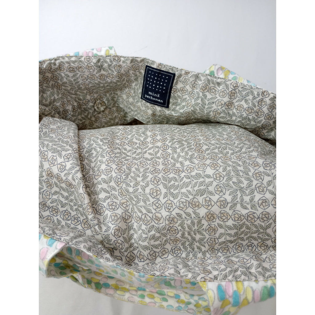 ミナペルホネン mina perhonen jelly beans パニーニ バッグ 白【中古】