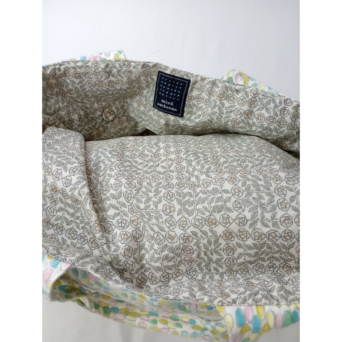 ミナペルホネン mina perhonen jelly beans パニーニ バッグ 白【中古】