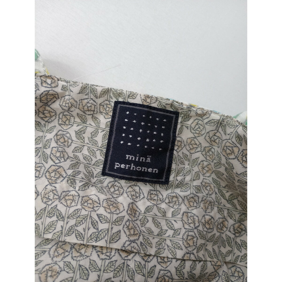 ミナペルホネン mina perhonen jelly beans パニーニ バッグ 白【中古】