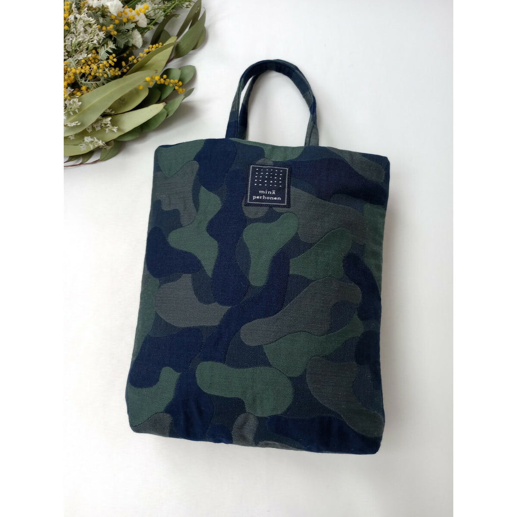 ミナペルホネン mina perhonen sleeping flower toast bag トーストバッグ ネイビー グリーン【中古】