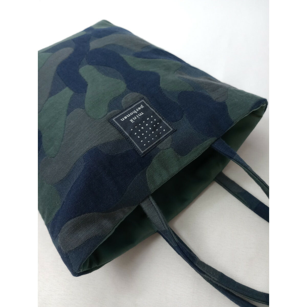ミナペルホネン mina perhonen sleeping flower toast bag トーストバッグ ネイビー グリーン【中古】