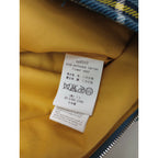 ミナペルホネン mina perhonen  tartan flower nest チェック 柄 パニーニ バッグ ブルー【中古】