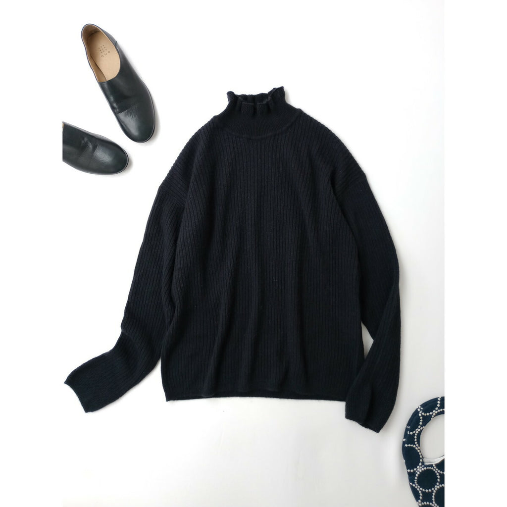 mina perhonen ミナペルホネン winter letter カシミヤ アルパカ 長袖 ニット セーター トップス 38【中古】