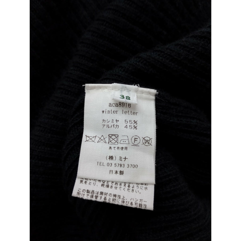 mina perhonen ミナペルホネン winter letter カシミヤ アルパカ 長袖 ニット セーター トップス 38【中古】