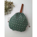mina perhonen ミナペルホネン flower beads pear bag ワンハンドル レザーバッグ グリーン【中古】