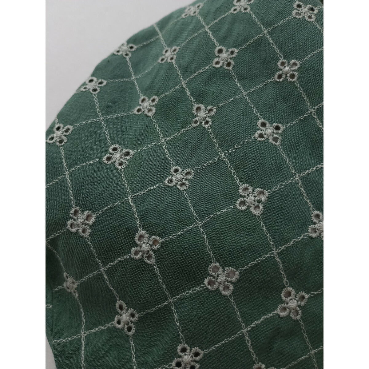 mina perhonen ミナペルホネン flower beads pear bag ワンハンドル レザーバッグ グリーン【中古】