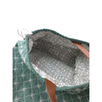 mina perhonen ミナペルホネン flower beads pear bag ワンハンドル レザーバッグ グリーン【中古】