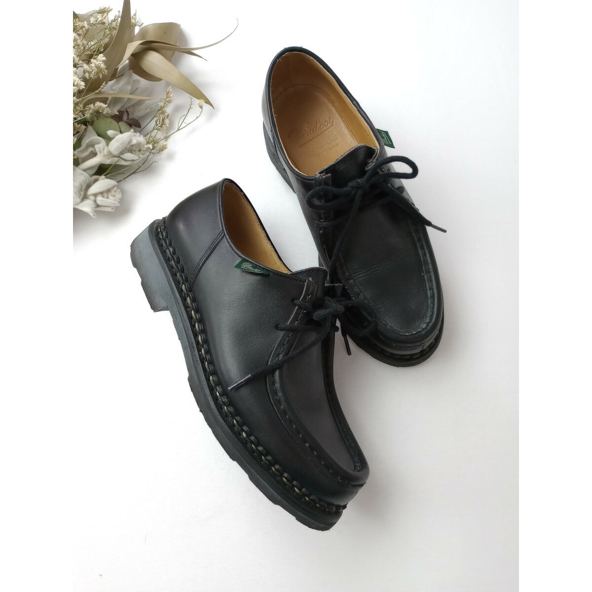 PARA BOOT パラブーツ MICHAEL ミカエル レディース チロリアン シューズ 靴 サイズ 3 22.5 23 黒 ブラック【中古】
