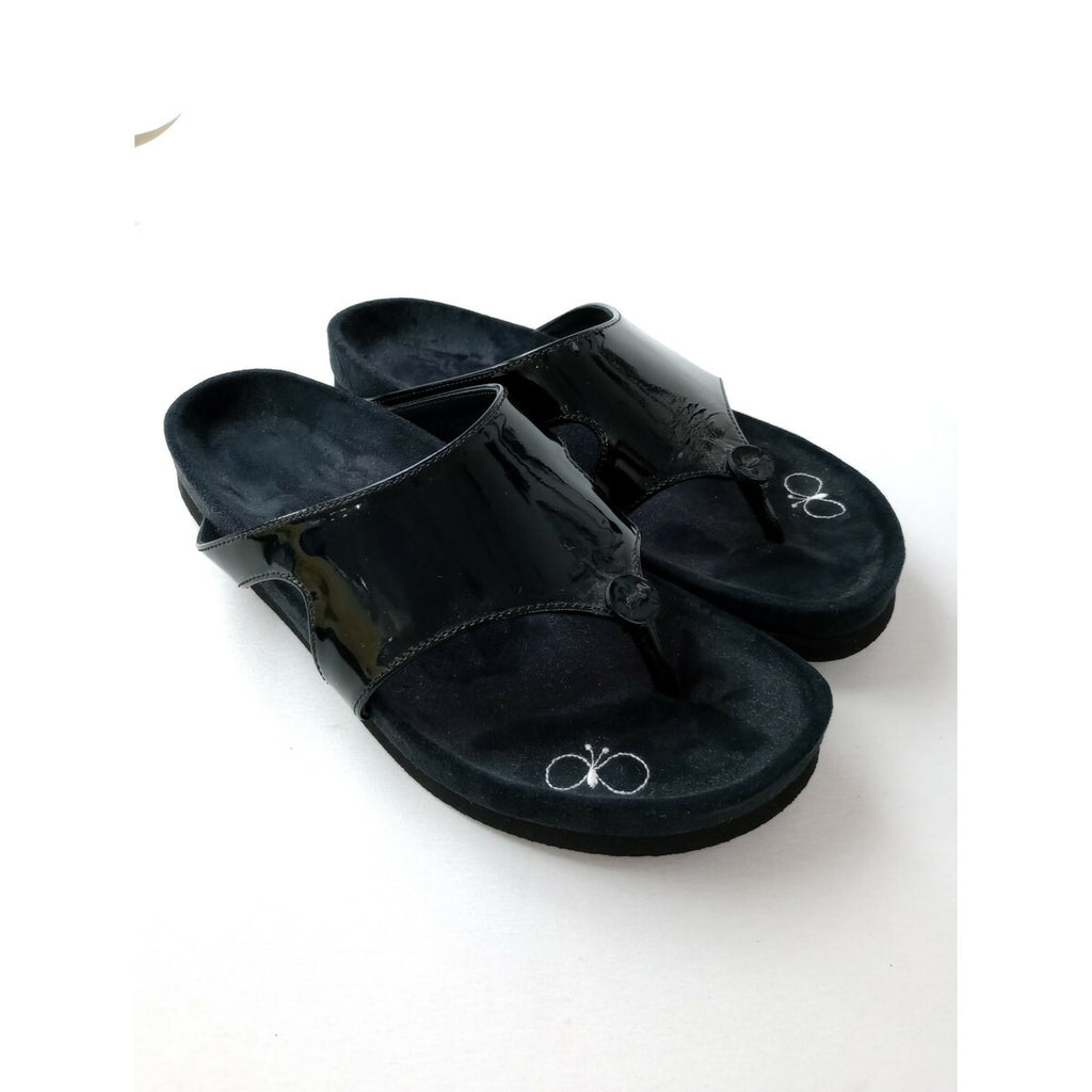 mina perhonen ミナペルホネン ranta サンダル 靴 黒 ブラック 38【中古】