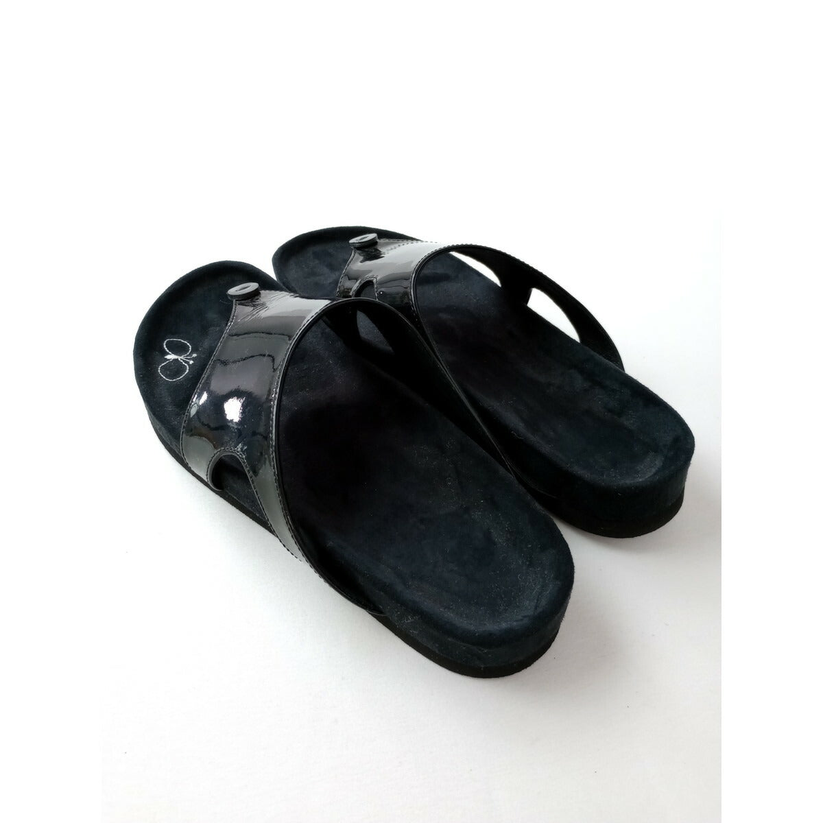mina perhonen ミナペルホネン ranta サンダル 靴 黒 ブラック 38【中古】