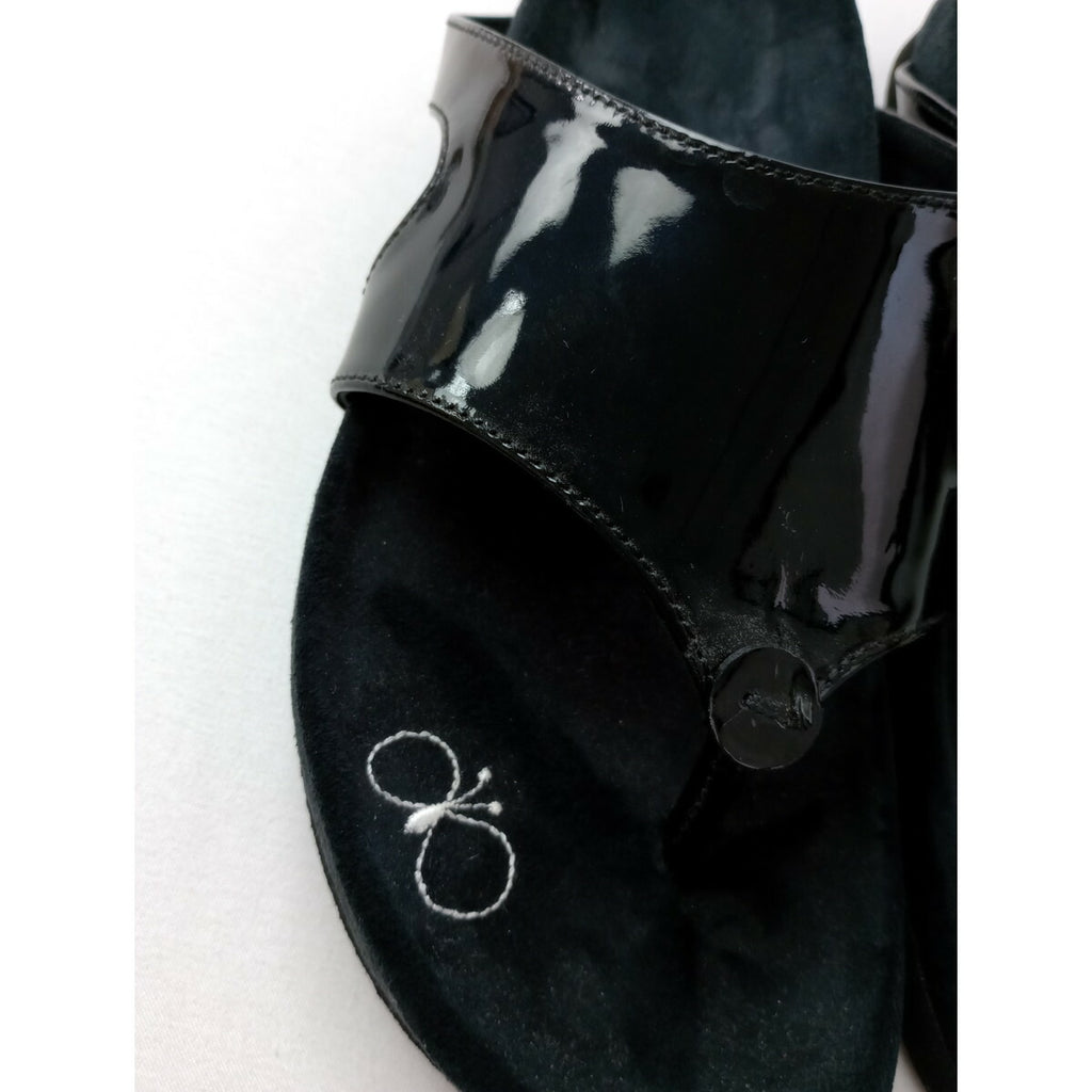 mina perhonen ミナペルホネン ranta サンダル 靴 黒 ブラック 38【中古】