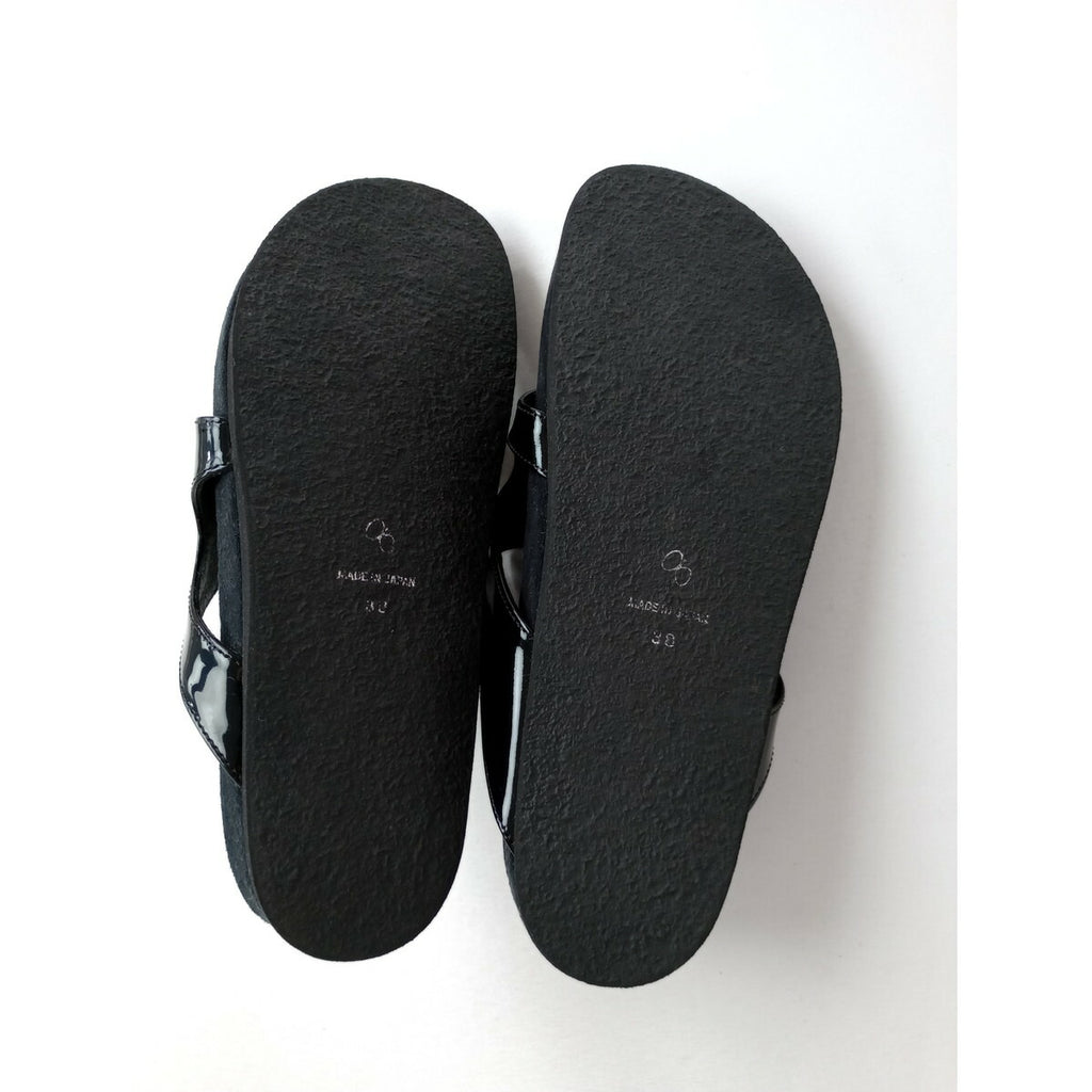mina perhonen ミナペルホネン ranta サンダル 靴 黒 ブラック 38【中古】