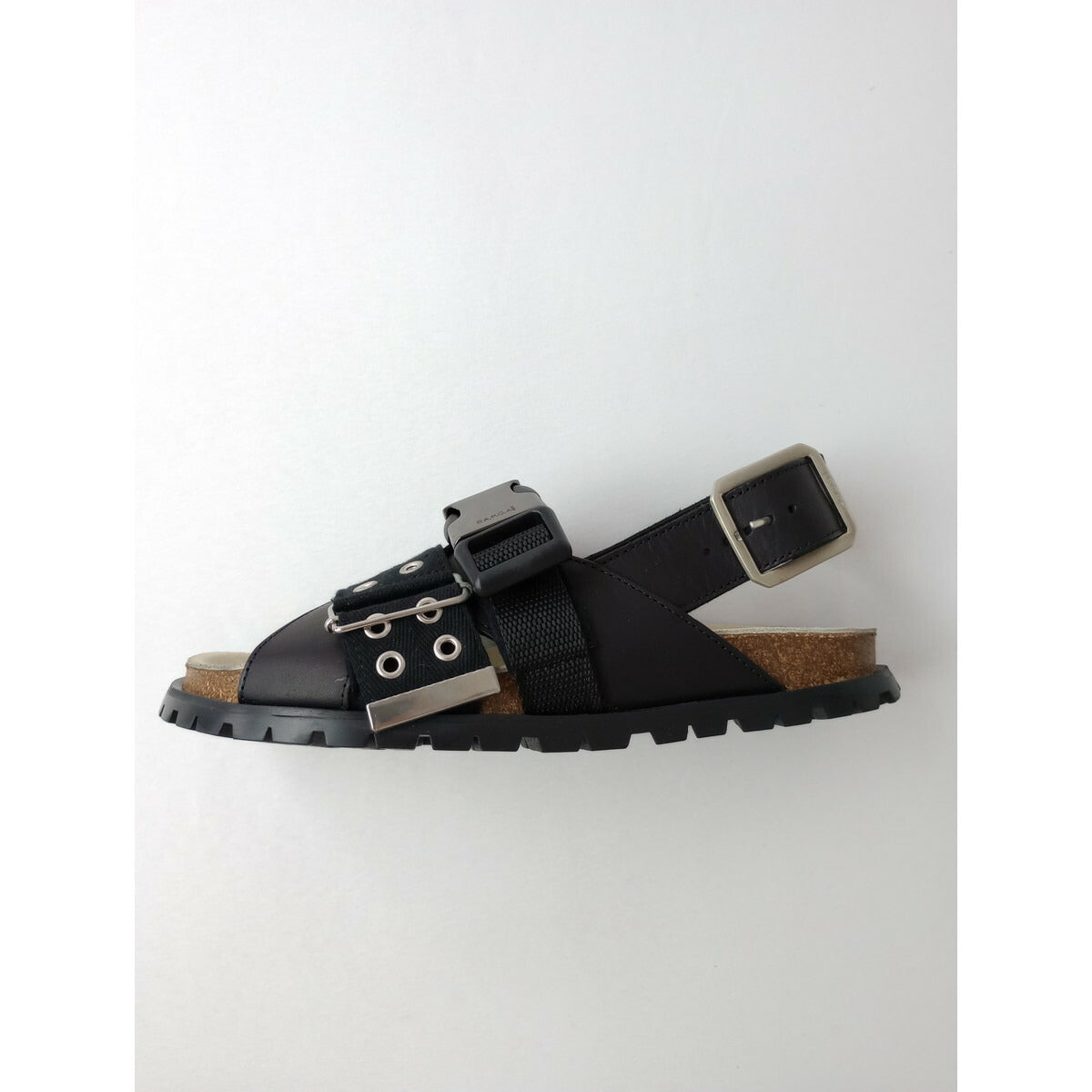 sacai × A.P.C. サカイ アーペーセー Jules Leather Sandals レザー サンダル 靴 黒 ブラック 38【中古】