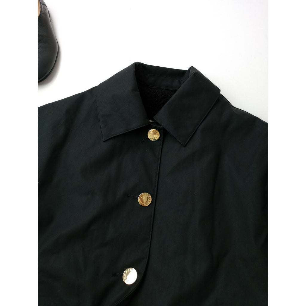 25AW MACKINTOSH × JOURNAL STANDARD L'ESSAGE 別注 raintec DEXMI HUMBIE JACKET ゴム引き コートライナー付き レオパード 黒 ブラック 6【中古】