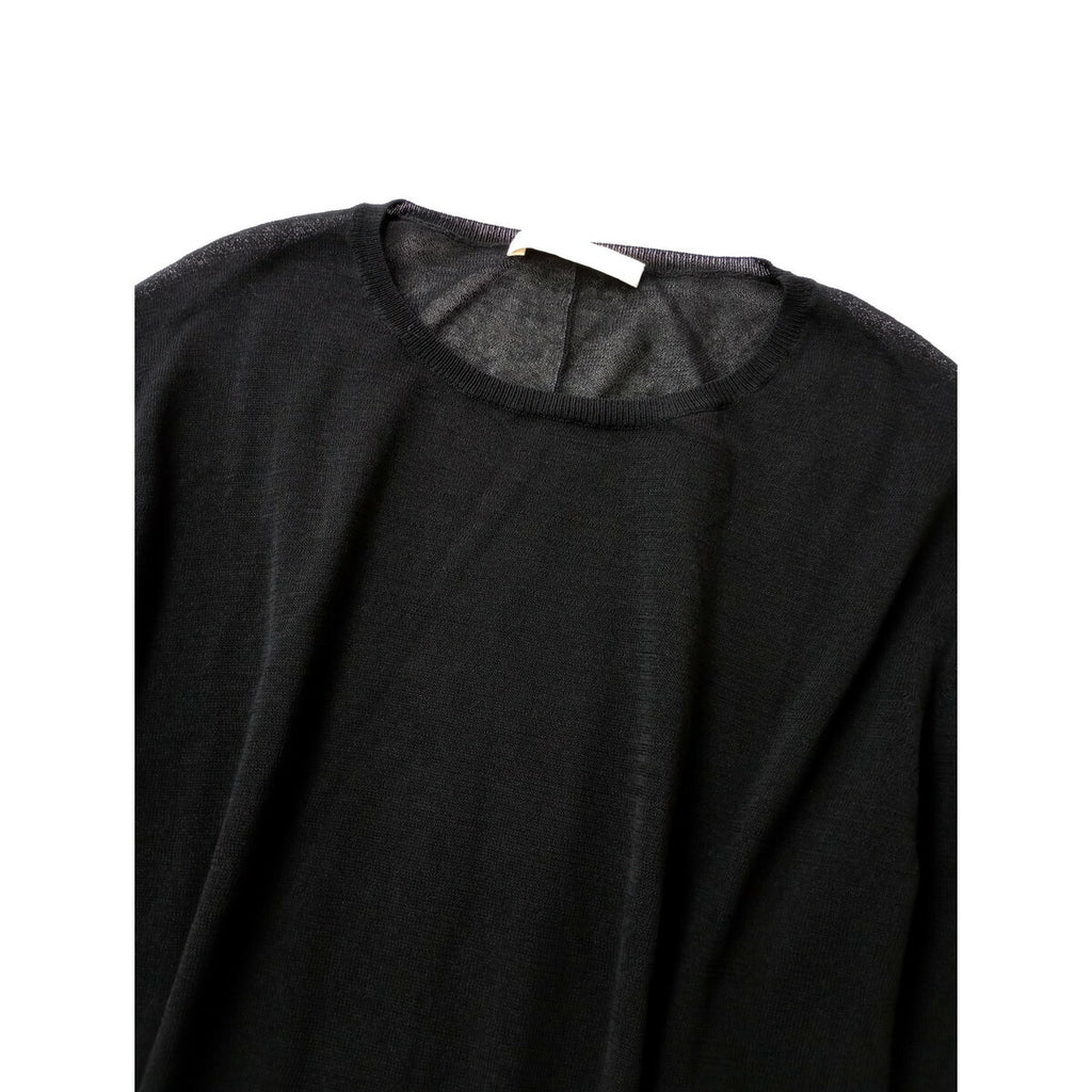 新品 24SS Plage プラージュ Flocky Mesh ロンT 長袖 素手 ニット カットソー トップス 黒 ブラック