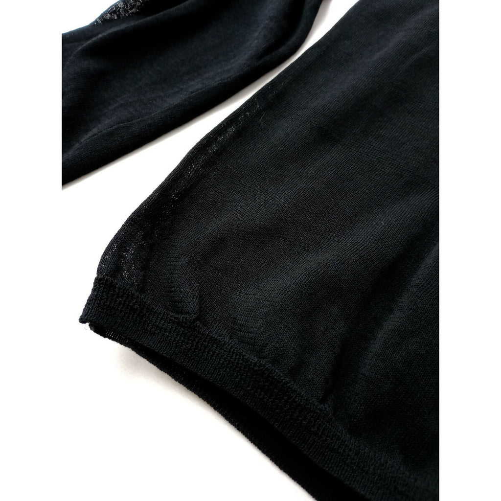 新品 24SS Plage プラージュ Flocky Mesh ロンT 長袖 素手 ニット カットソー トップス 黒 ブラック