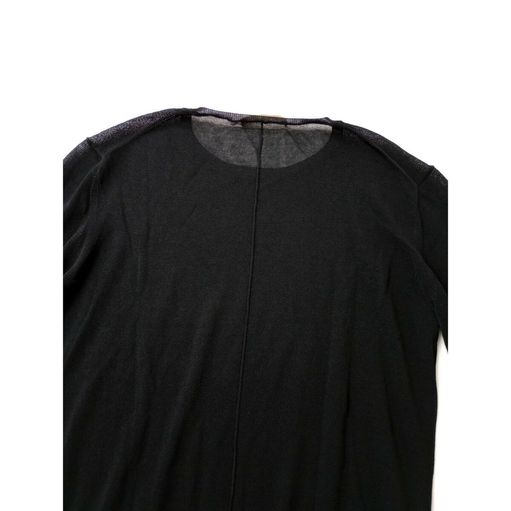 新品 24SS Plage プラージュ Flocky Mesh ロンT 長袖 素手 ニット カットソー トップス 黒 ブラック
