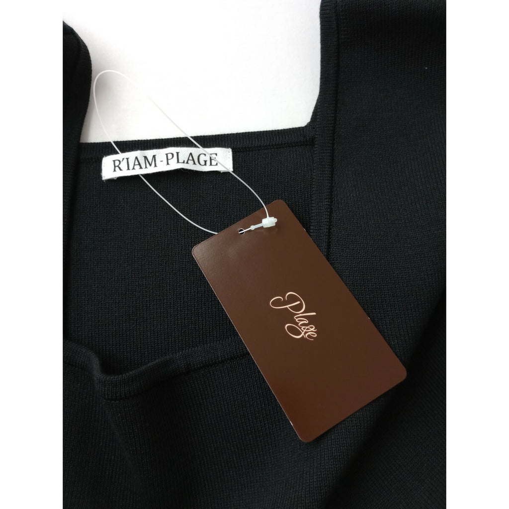 25AW R'IAM PLAGE リアム プラージュ ウール ヤク クルーネック ニット セーター トップス 黒 ブラック F【中古】