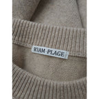 25AW R'IAM PLAGE リアム プラージュ ウール ヤク クルーネック ニット セーター 長袖 トップス ライトベージュ (17M＋0105)【中古】