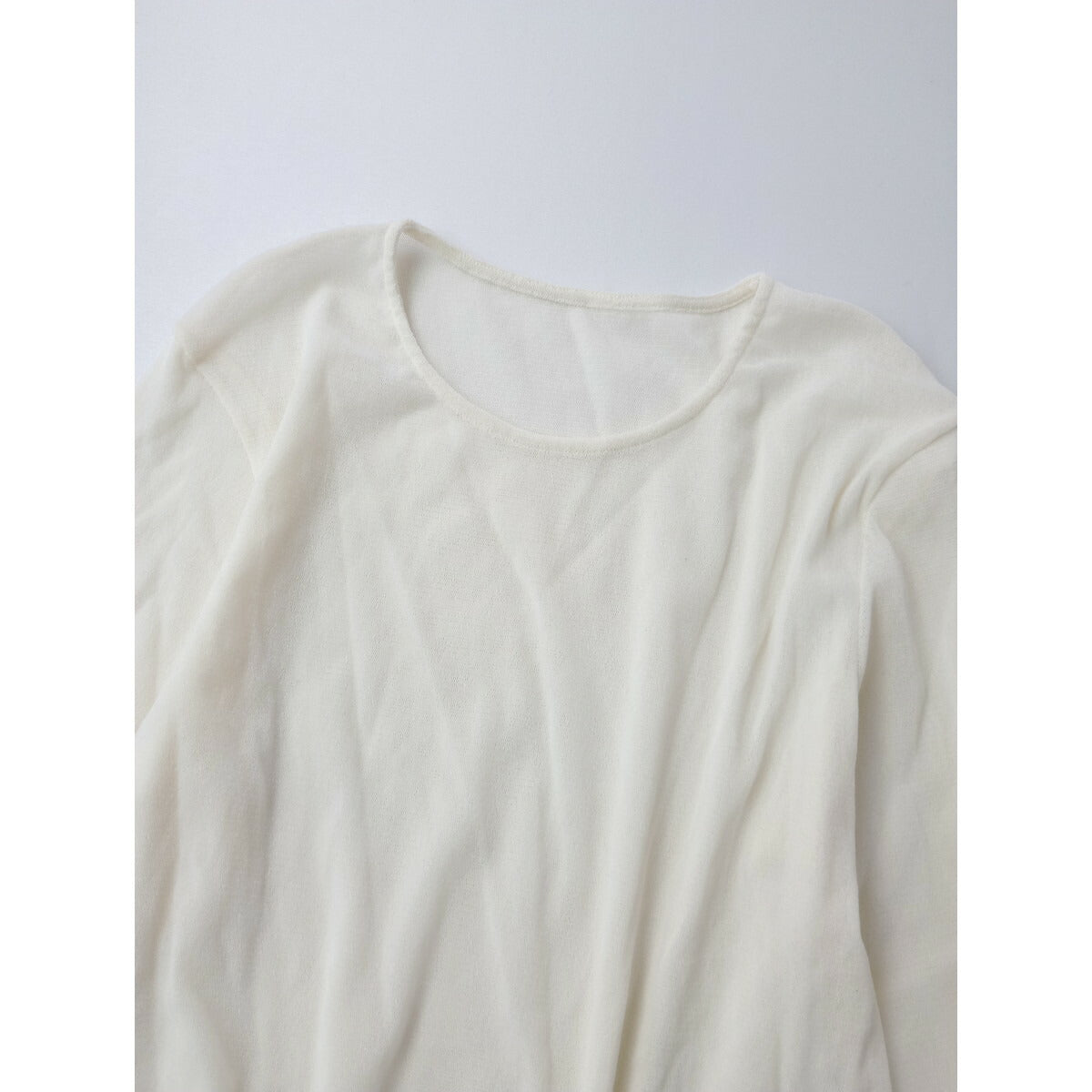 Plage プラージュ Co/Ny Sheer クルーネック シアー プルオーバー 長袖 カットソー トップス アイボリー F【中古】