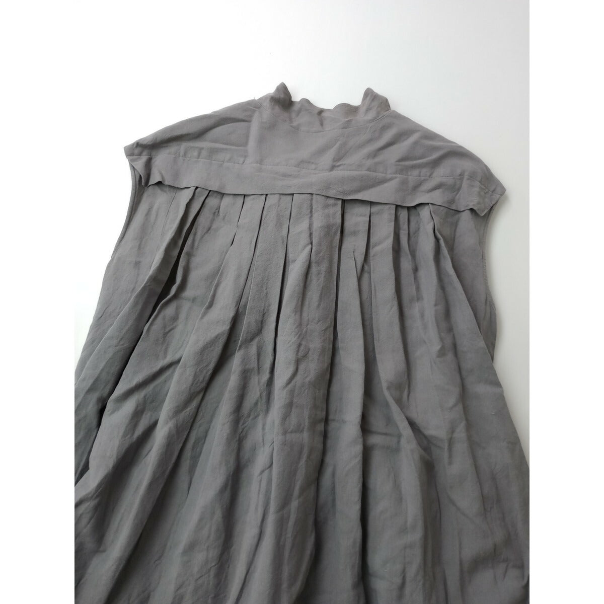 mina perhonen ミナペルホネン kivi キヴィ ロング ワンピース コットン リネン グレー 38【中古】