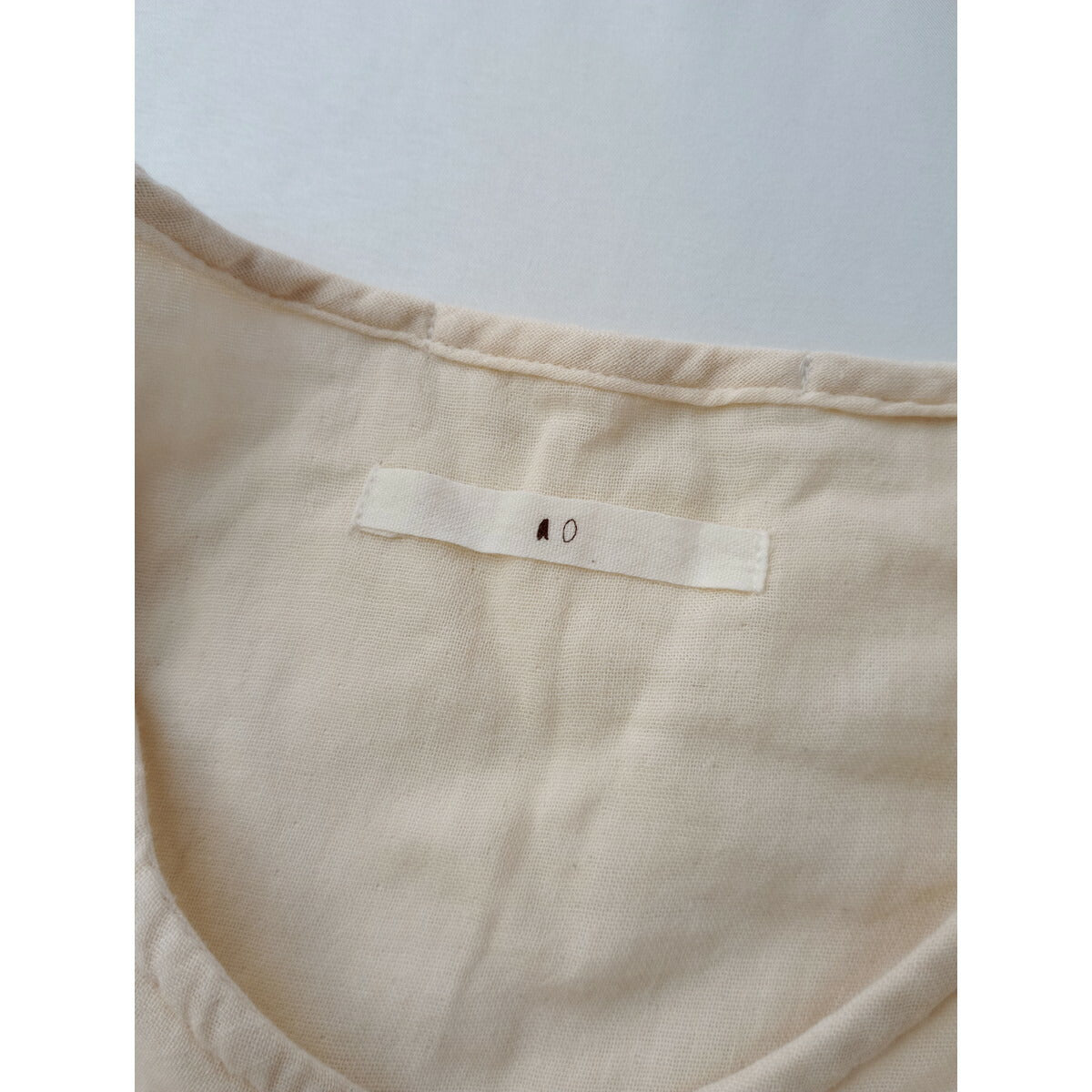 アオ 代官山 Ao daikanyama コットン 綿 100％ サージカル ロング ワンピース アイボリー L【中古】