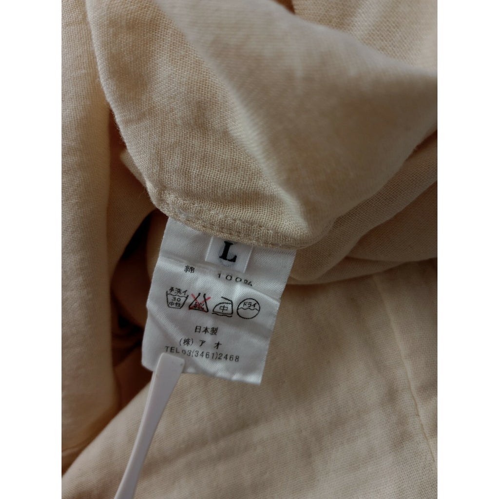 アオ 代官山 Ao daikanyama コットン 綿 100％ サージカル ロング ワンピース アイボリー L【中古】
