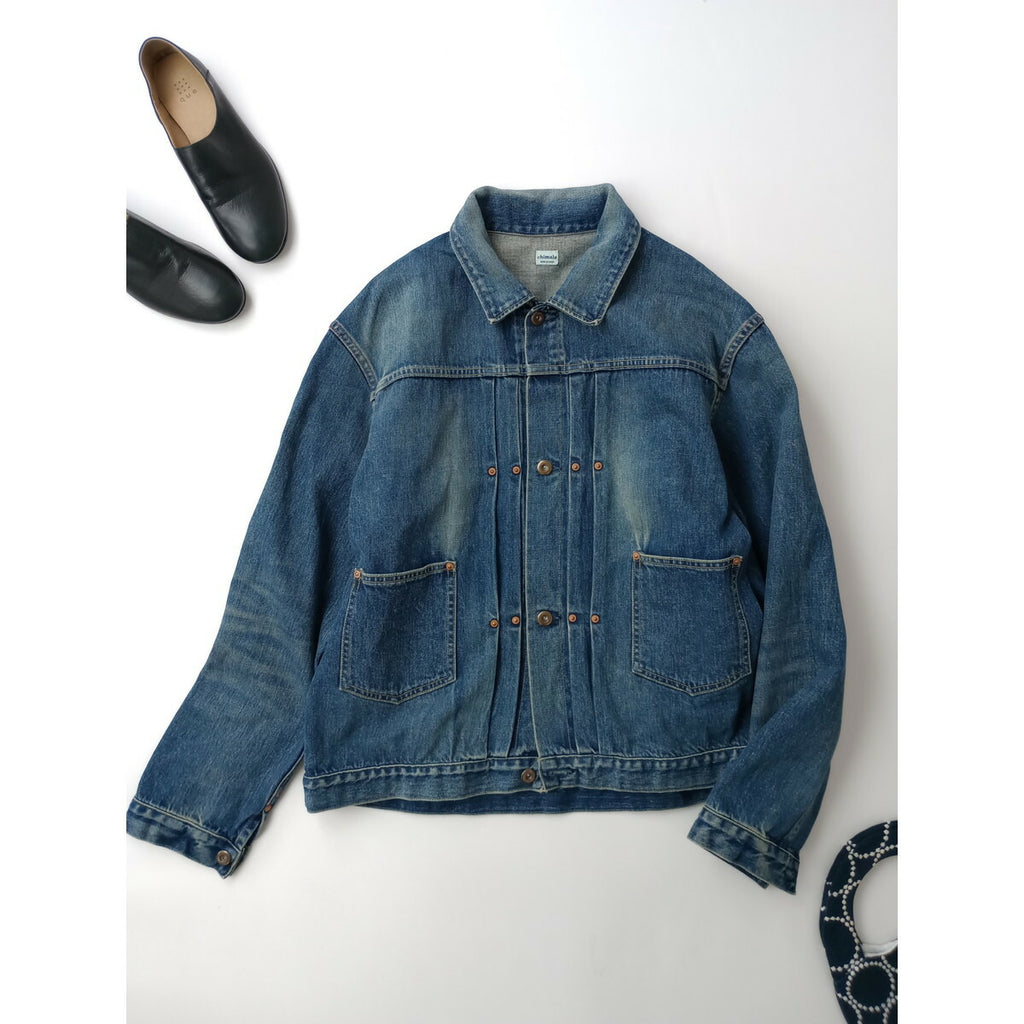 chimala チマラ ヴィンテージ 加工 デニム ジャケット ブルー M【中古】