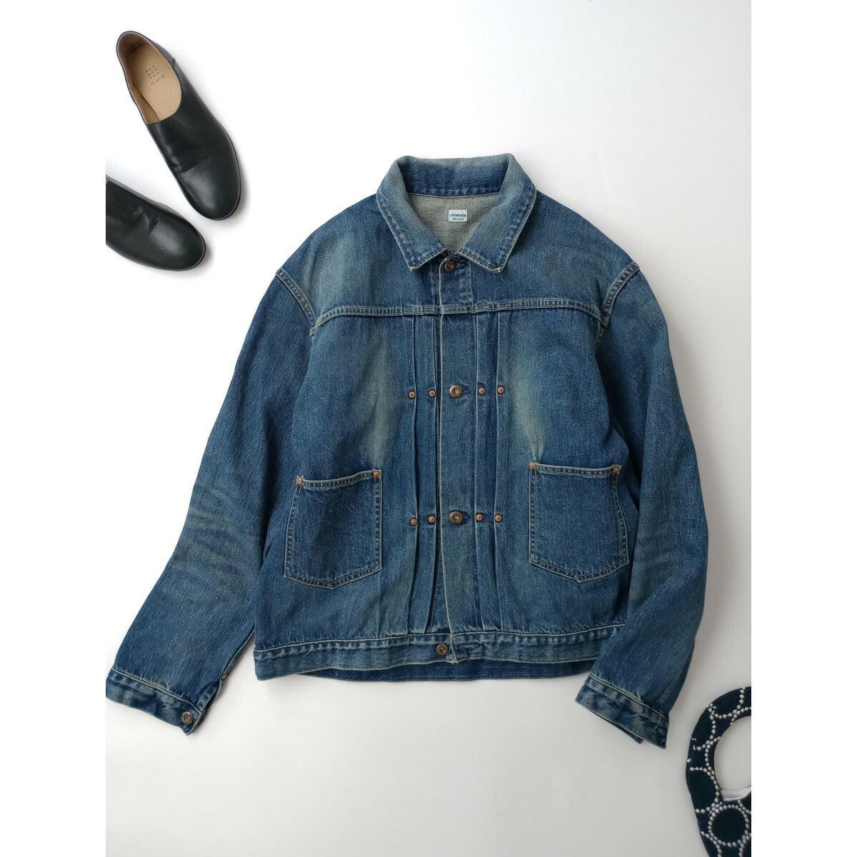 chimala チマラ ヴィンテージ 加工 デニム ジャケット ブルー M【中古】