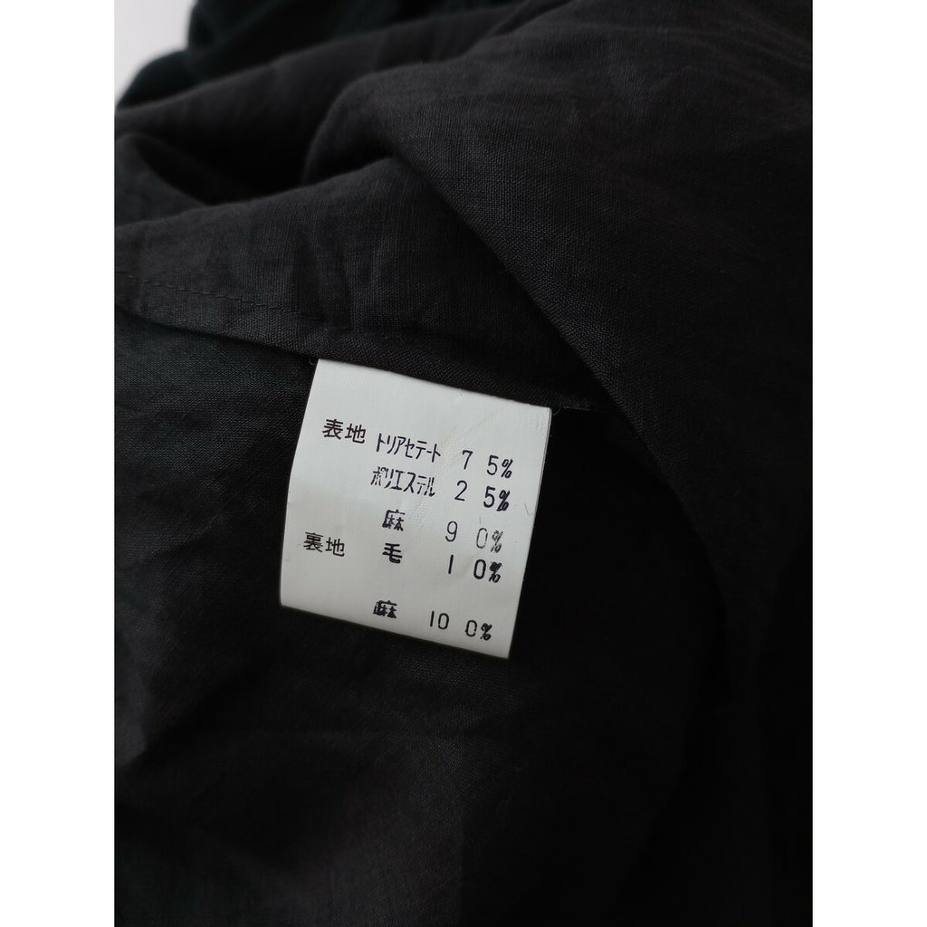 キャヴァネ cavane ベロア 切替 ロング ワンピース ドレス 黒 ブラック グレー (5M＋2634)【中古】