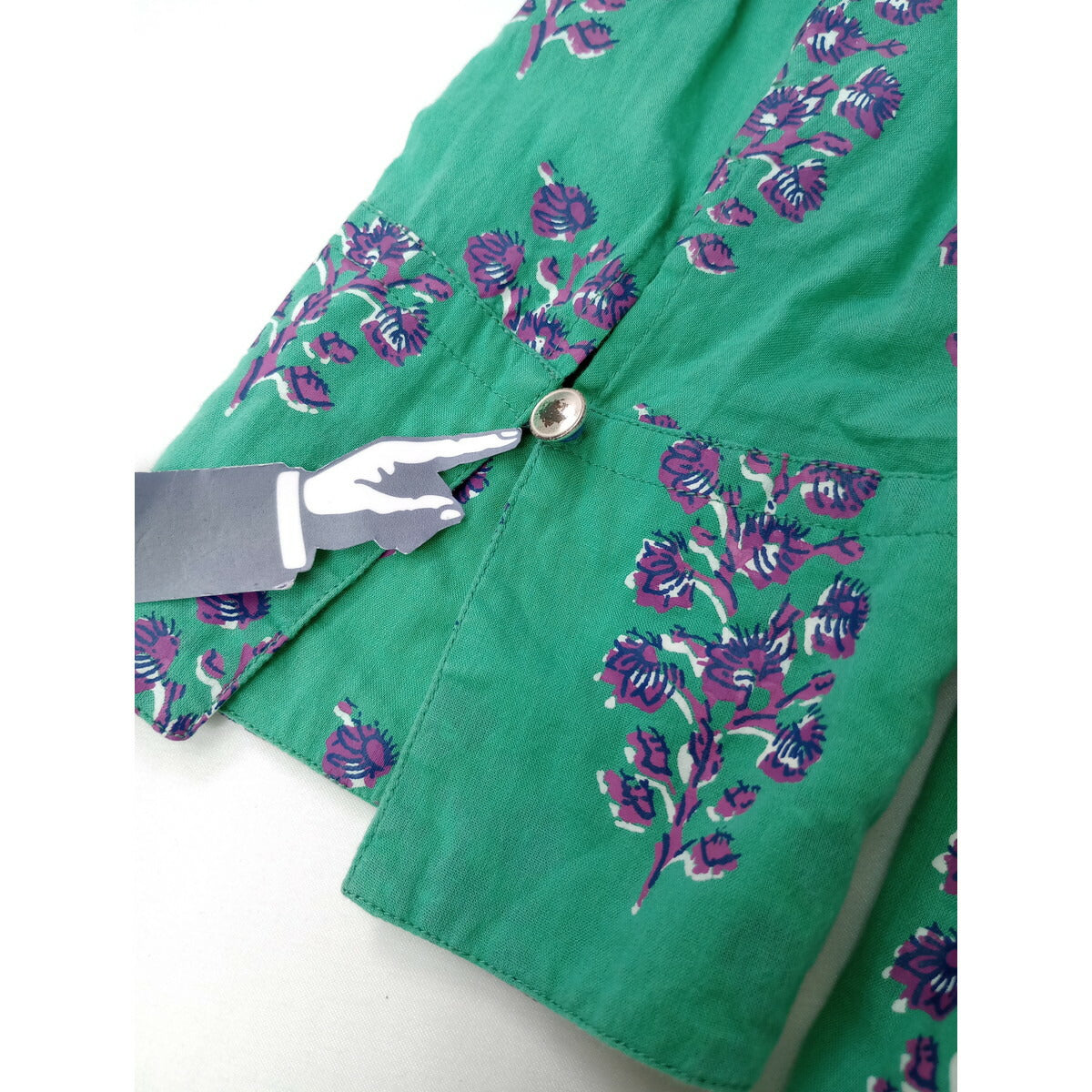 ne Quittez pas ヌキテパ ETHNIC PRINT PANEL DRESS 花柄 ロング ドレス ワンピース ブルー グリーン